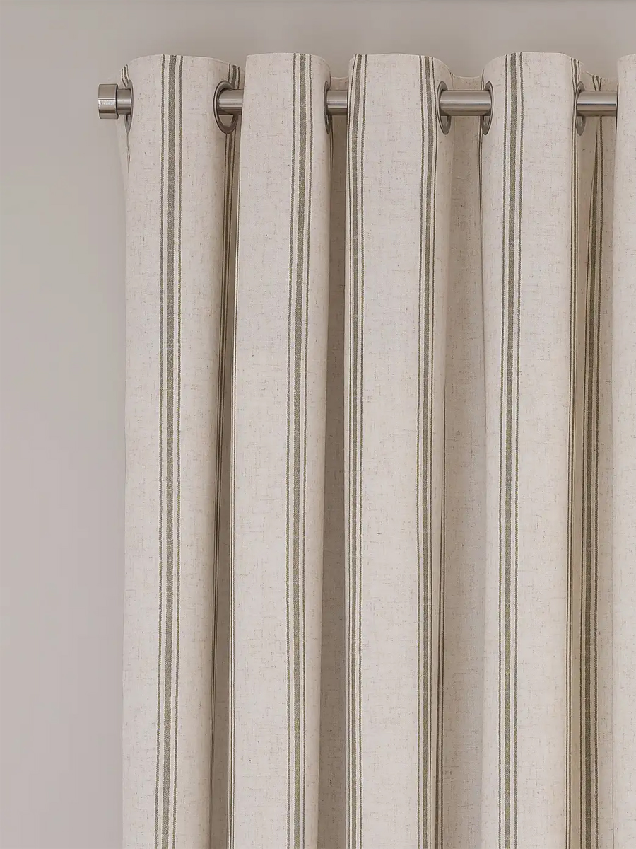 Folkstone Stripe Eyelet Curtains