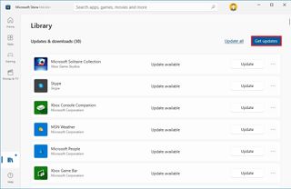 Microsoft Store update apps manually