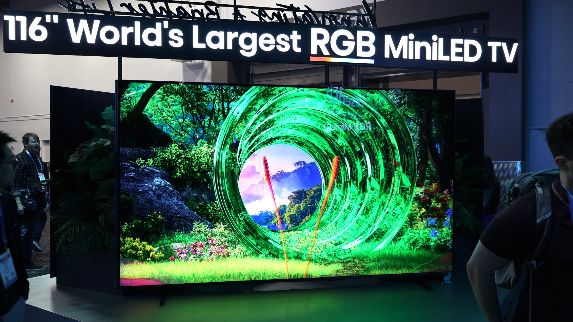 The Hisense RGB Mini-LED 116UXS at CES 2026.