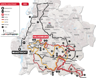 Route of the 2024 Amstel Gold Race