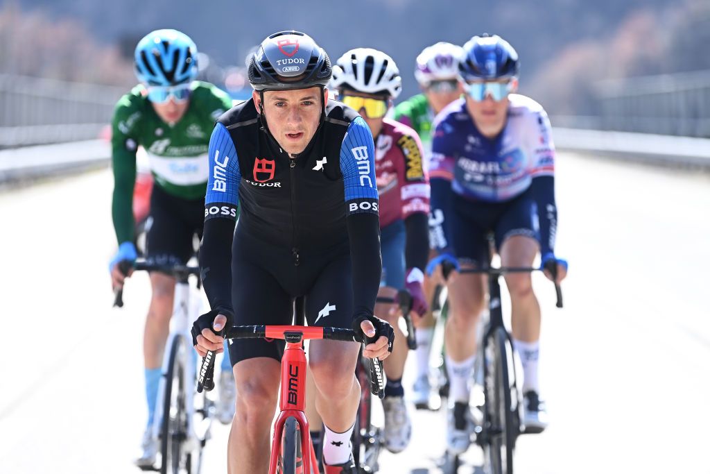 TORTORETO ITALY MARCH 09 Lucas Eriksson of Sweden and Tudor Pro Cycling Team competes in the breakaway during the 58th TirrenoAdriatico 2023 Stage 4 a 218km stage from Greccio to Tortoreto 229m UCIWT TirrenoAdriatico on March 09 2023 in Tortoreto Italy Photo by Tim de WaeleGetty Images
