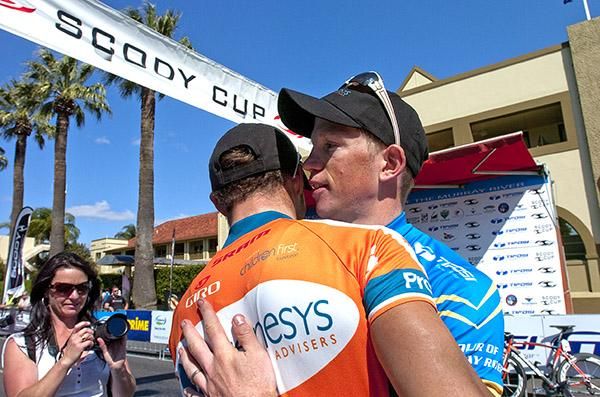Thanks mate, you can have the next one: Tour winner Patrick Shaw with stage winner and Genesys Wealth Advisers teammate Steele Von Hoff.