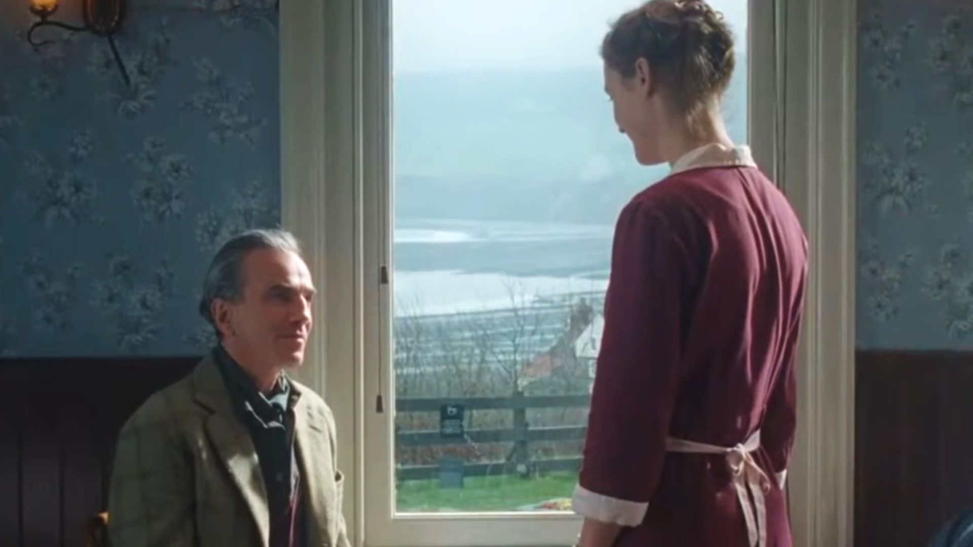 Daniel Day-Lewis out in the countryside in Phantom Thread