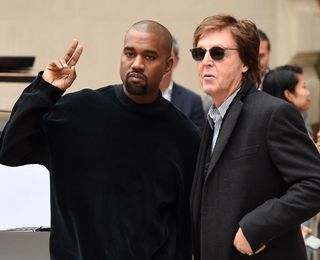 Kanye West & Sir Paul McCartney Front Row At Paris Fashion Week, 2015