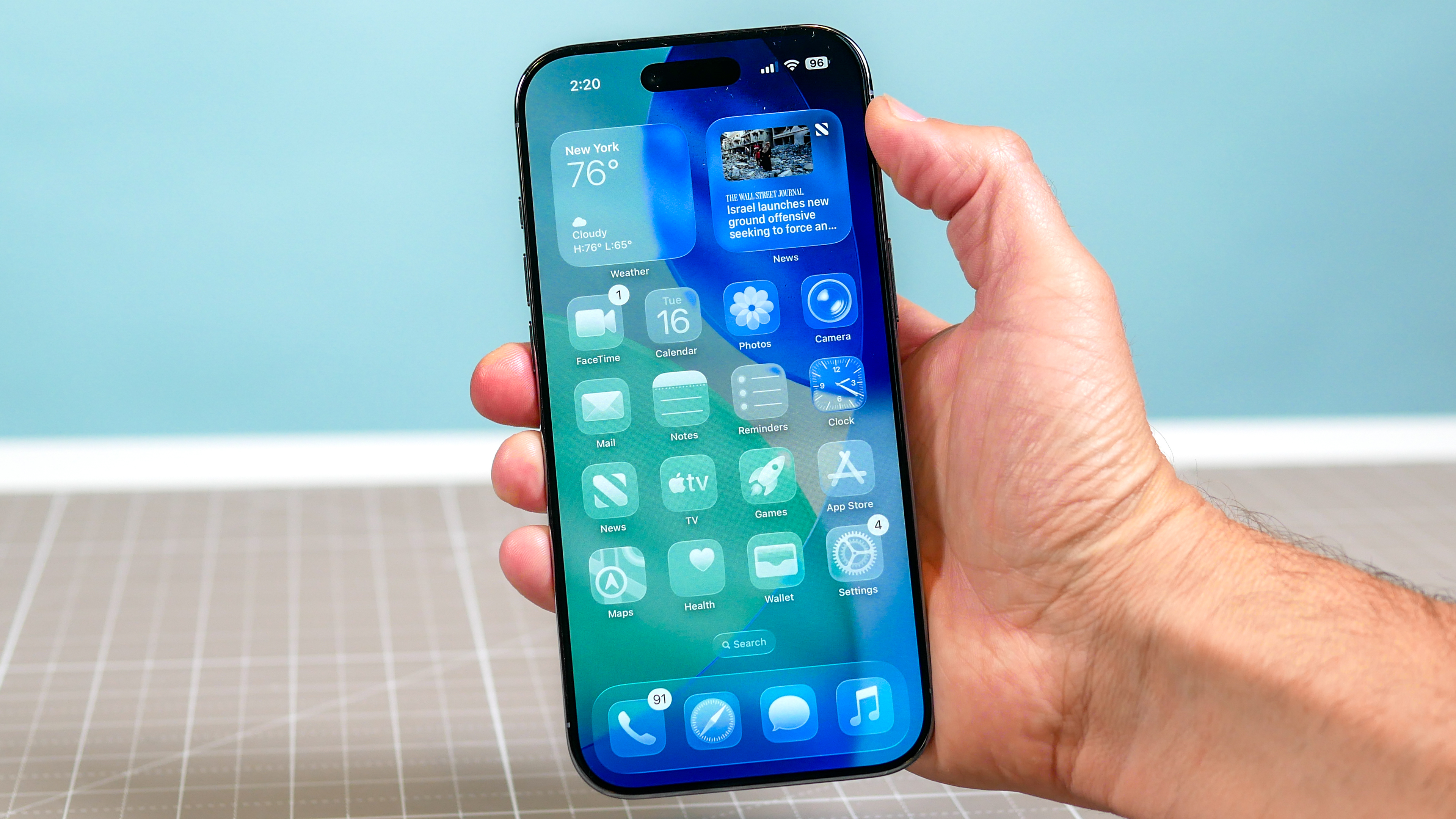 iPhone Air shown in hand