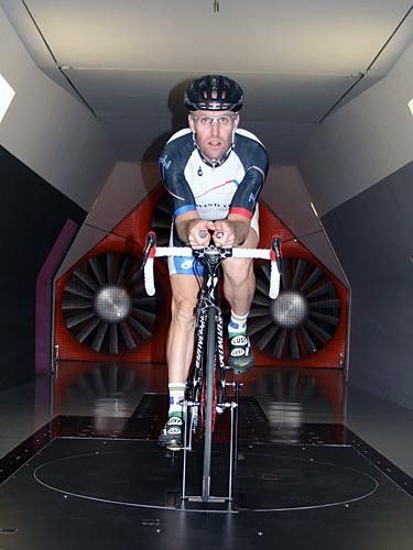 Testing one of the positions in the tunnel.