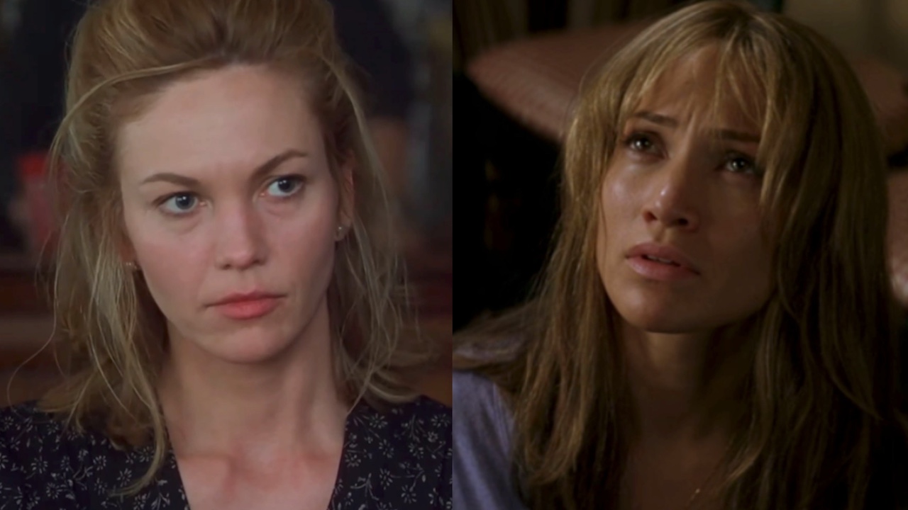 Diane Lane in Unfaithful and Jennifer Lopez in Enough side by side