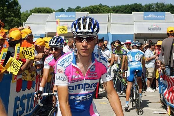 Damiano Cunego (Lampre - NGC) before the start.