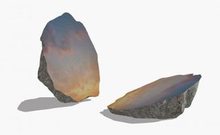Rendering of Split Stone, by Sarah Sze