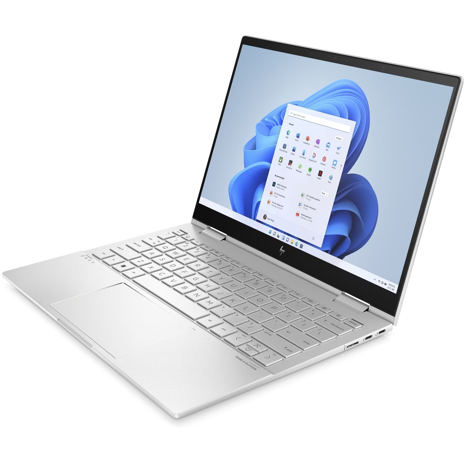 HP Envy 13 x360 valkoisella taustalla