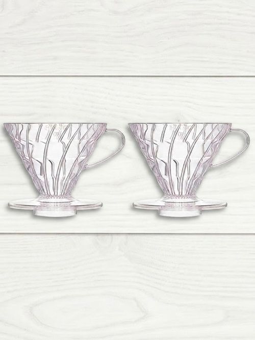 V60 Plastic Coffee Drippers, 2-Pack