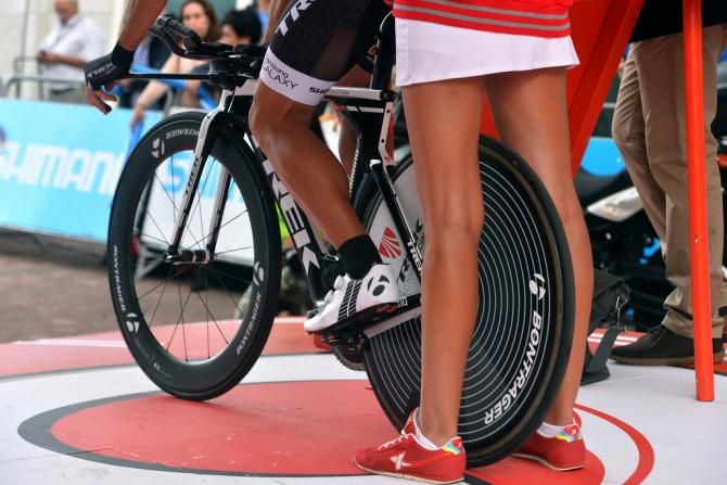 Yaroslav Popovych (Trek) about to start the final time trial
