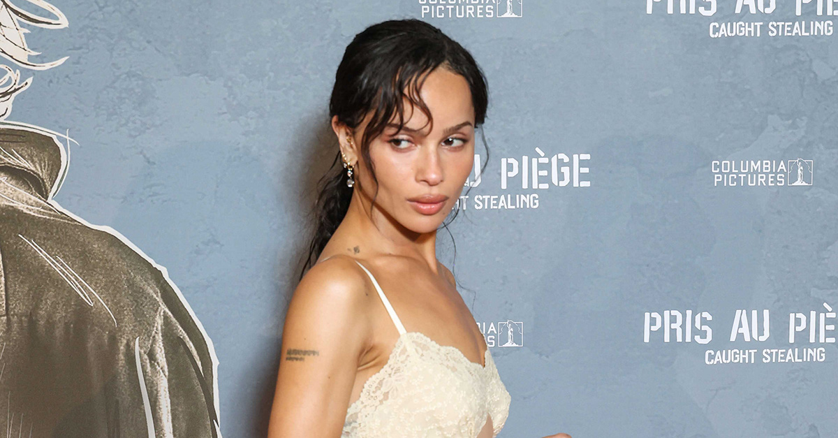 Zoë Kravitz Wore Fall 2025’s Lingerie-Adjacent Dress Trend