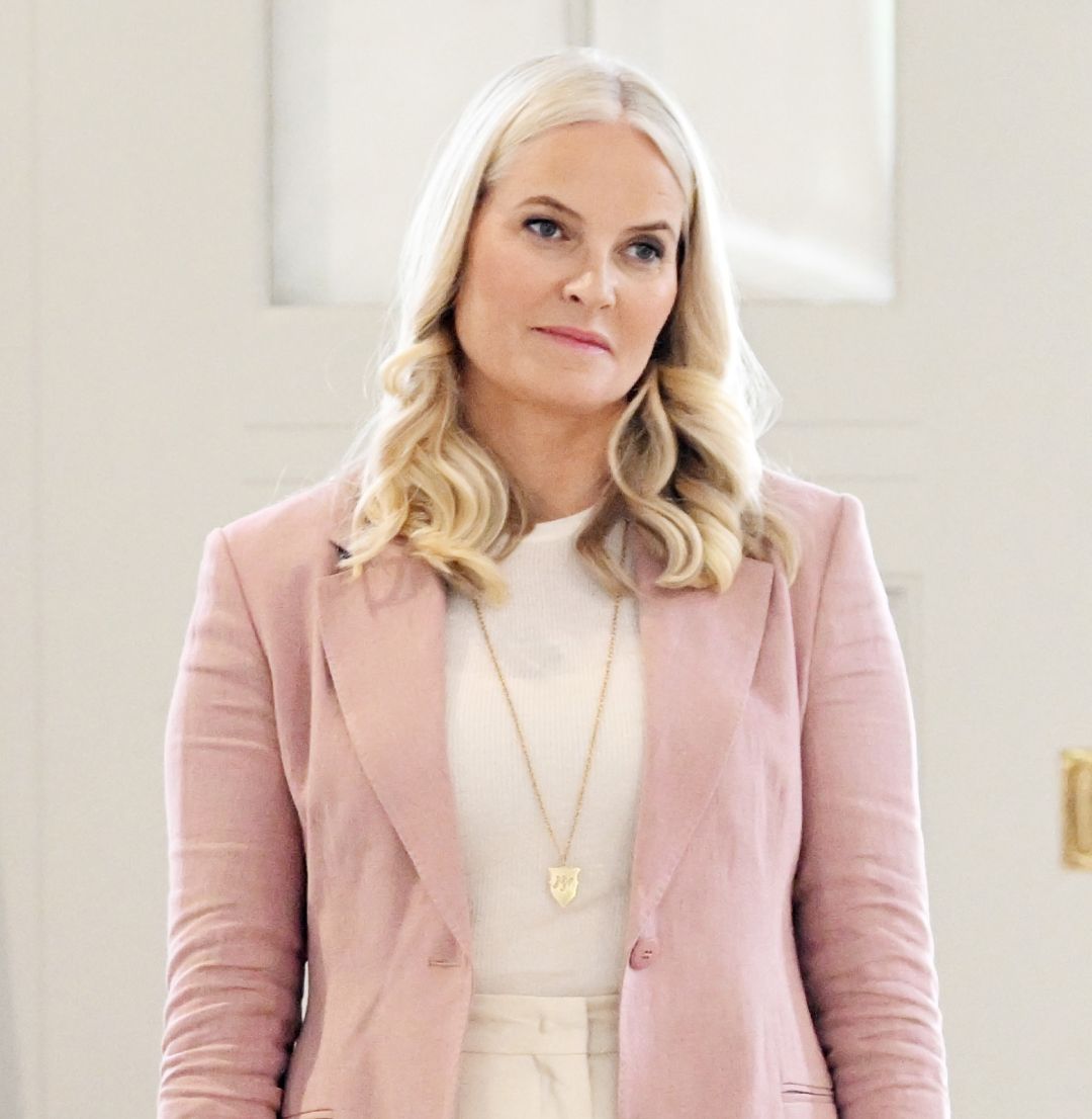 Crown Princess Mette-Marit in a pink blazer
