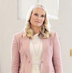 Crown Princess Mette-Marit in a pink blazer