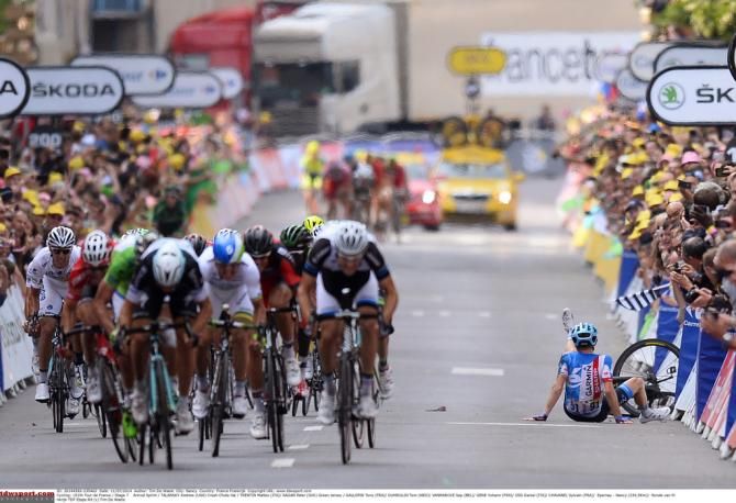 Andrew Talanksy after crashing