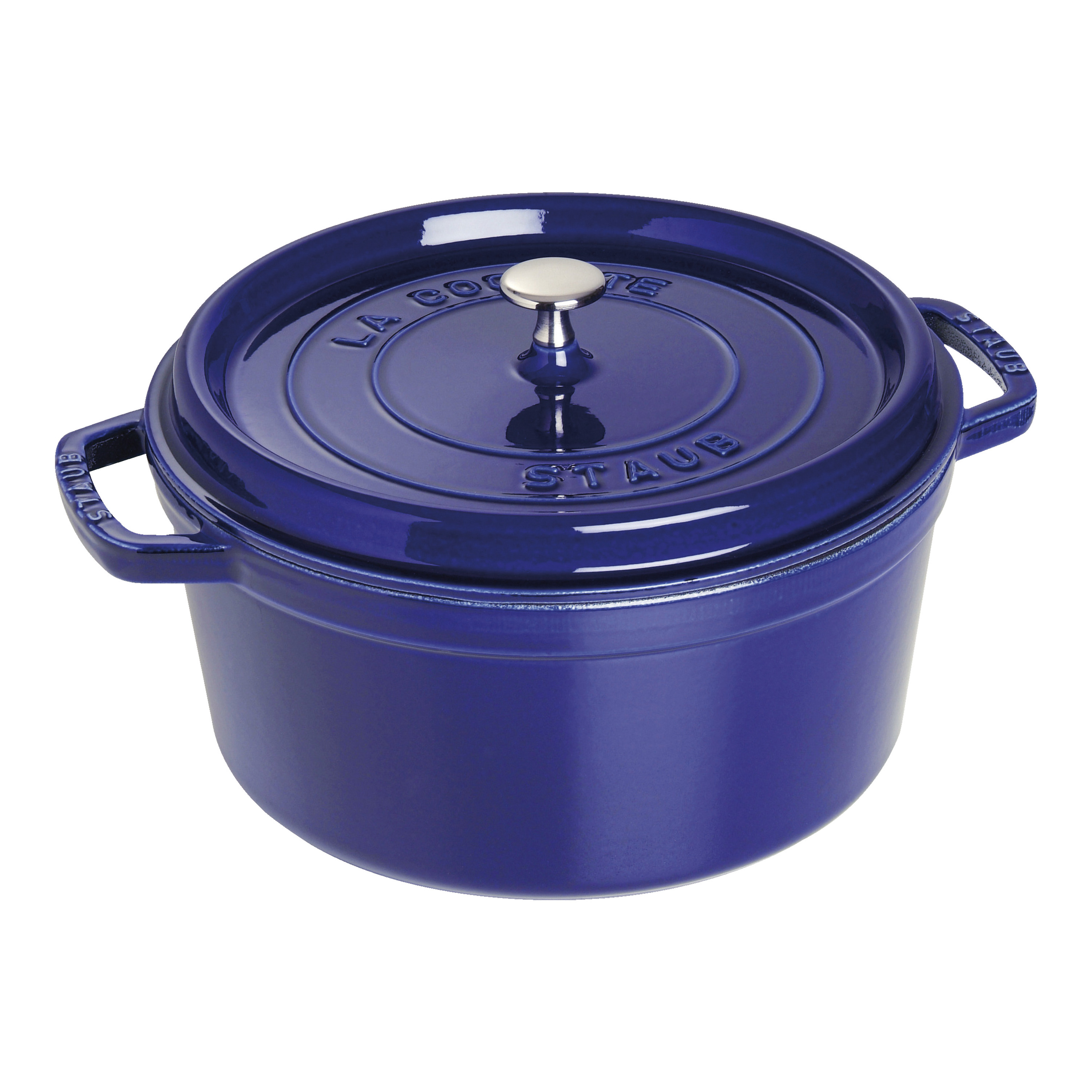 Staub Cast Iron 7 Qt, Round, Dutch Oven, Dark Blue