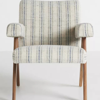 Boro stripe ashton upholstered teak accent chai,r, Anthropologie