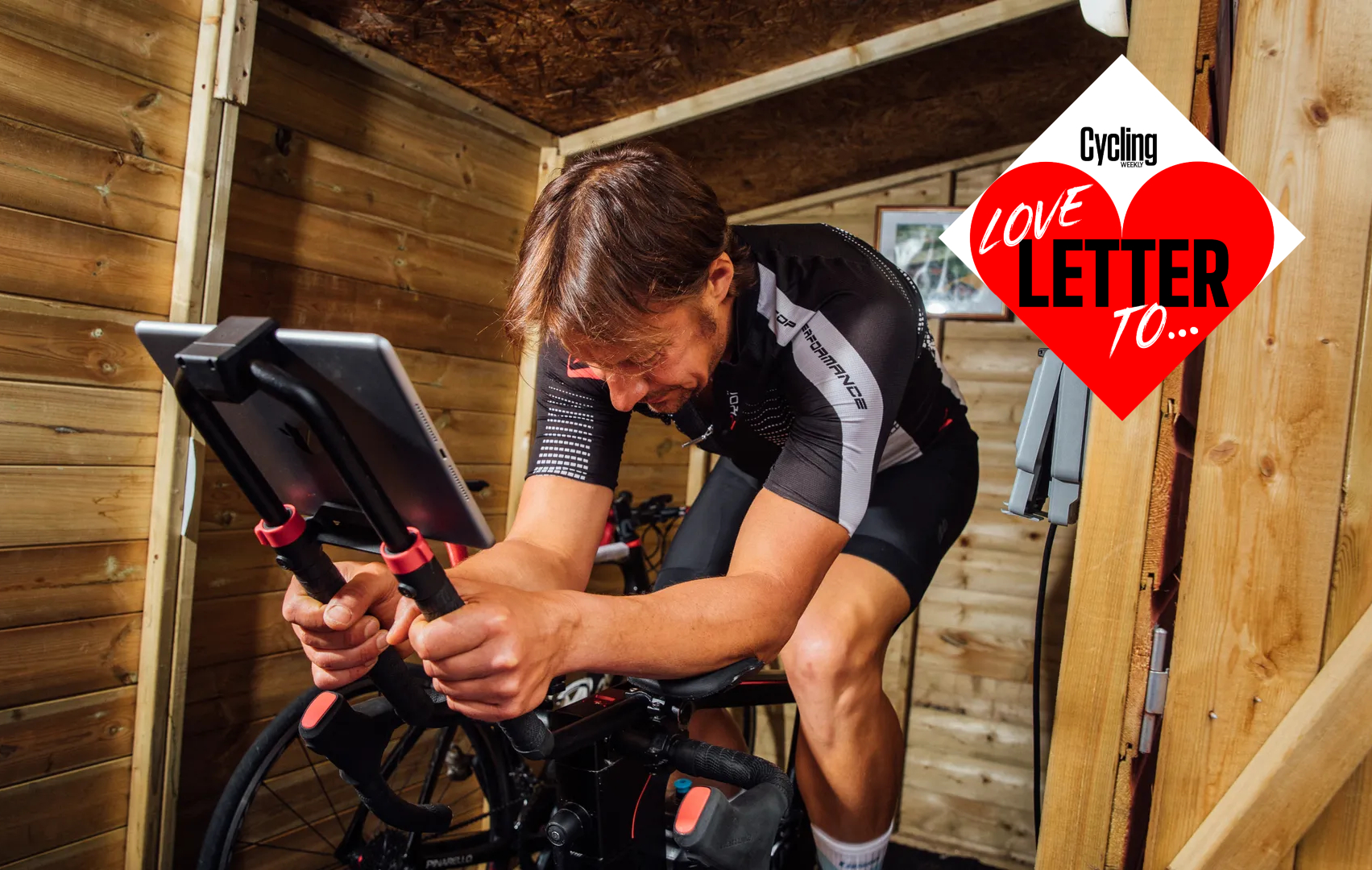 Steve Shrubsall on a turbo trainer