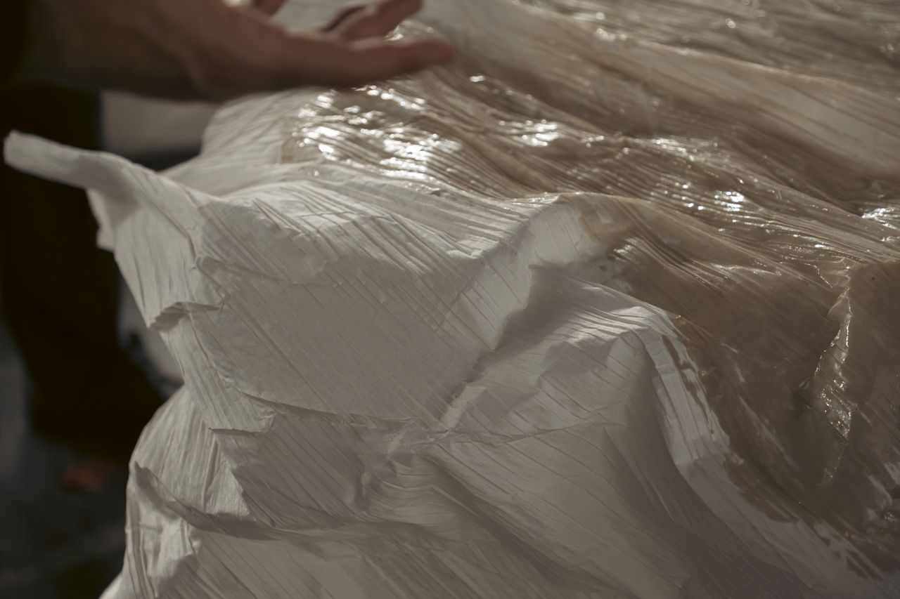 Ensamble Studio making process of installation with Issey Miyake for Milan Design Week 2026