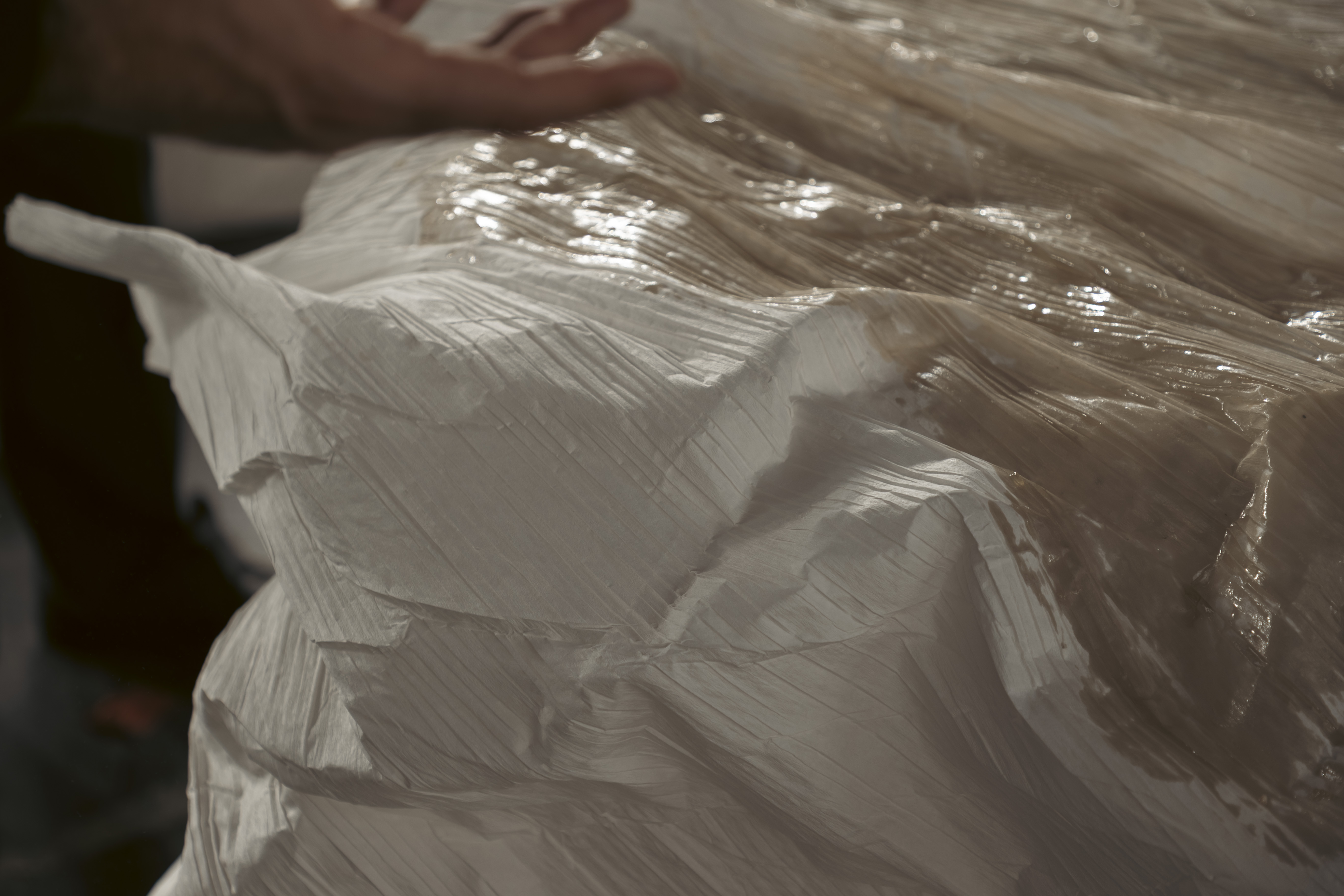 Ensamble Studio making process of installation with Issey Miyake for Milan Design Week 2026