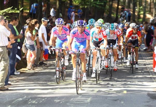 Alessandro Specialetti leads the Lampre charge.