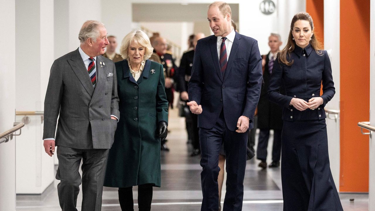 Royal Family&#039;s powerful tribute to Remembrance revealed, seen here are King Charles, Queen Camilla and the Prince and Princess of Wales during their visit to the Defence Medical Rehabilitation Centre