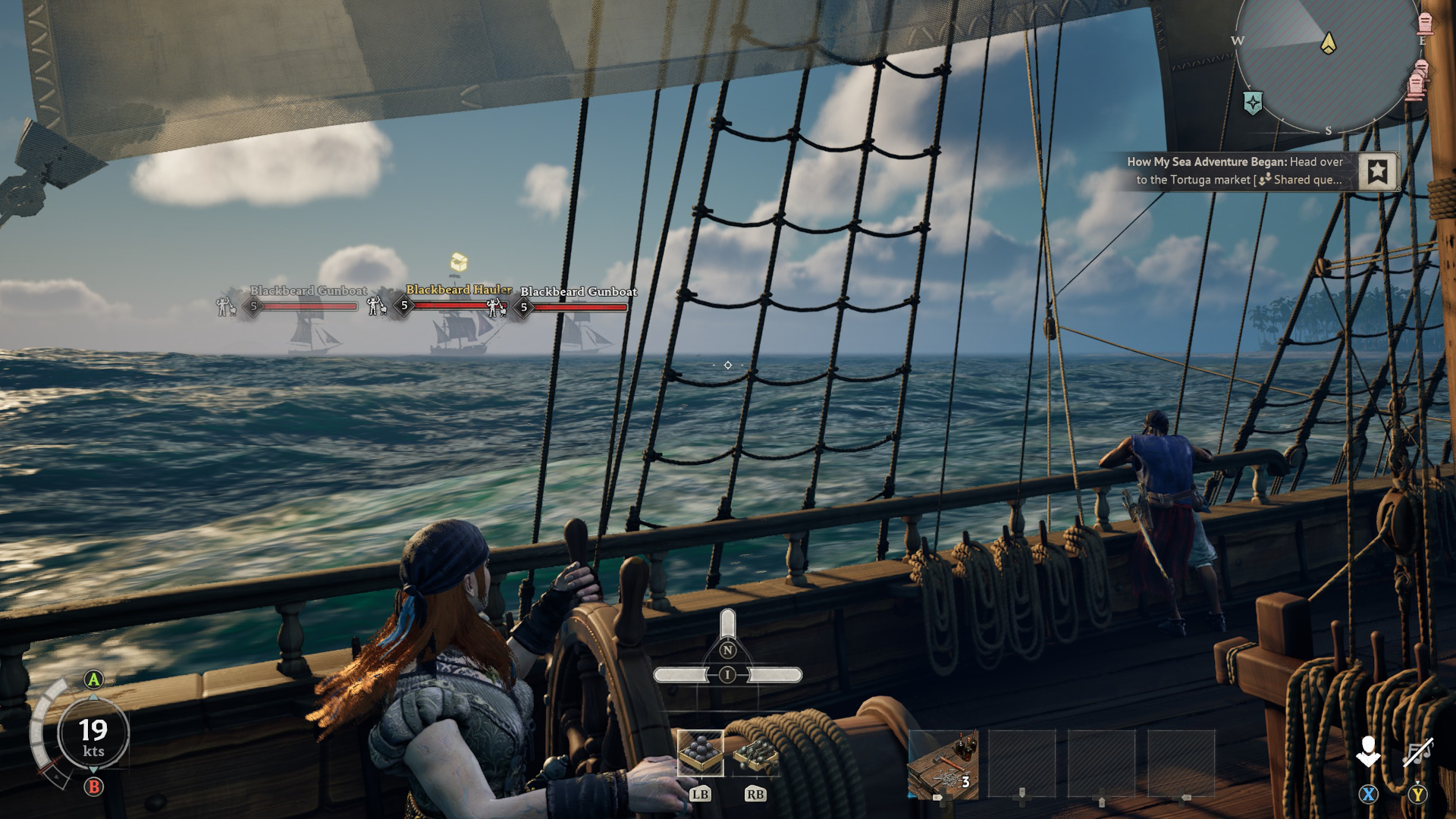 Sailing near some enemy ships in Windrose