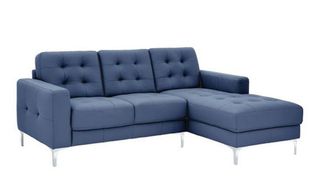 ideal home brook premium leather 3 seater right hand corner chaise sofa