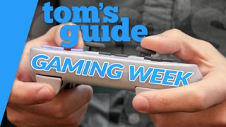 Hands holding a controller with Tom's Guide Gaming Week written over the image