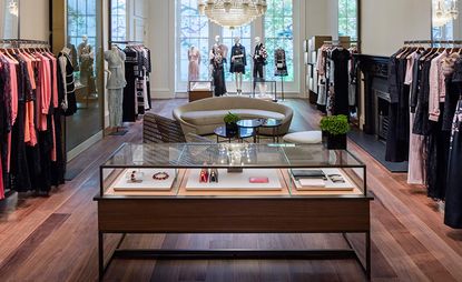 Elie Saab’s first London store stocking the brand’s complete product offering from couture to accessories