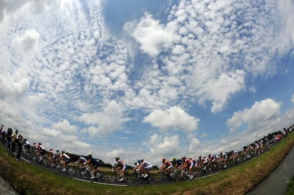 Finally blue skies over the Tour de France
