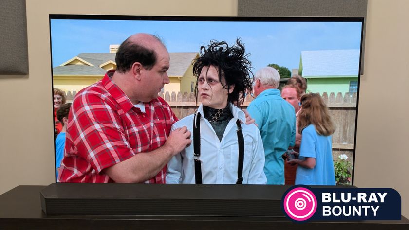 Blu-ray Bounty November 2025 hero image showing Edward Scissorhands 4K Blu-ray on LG G5 