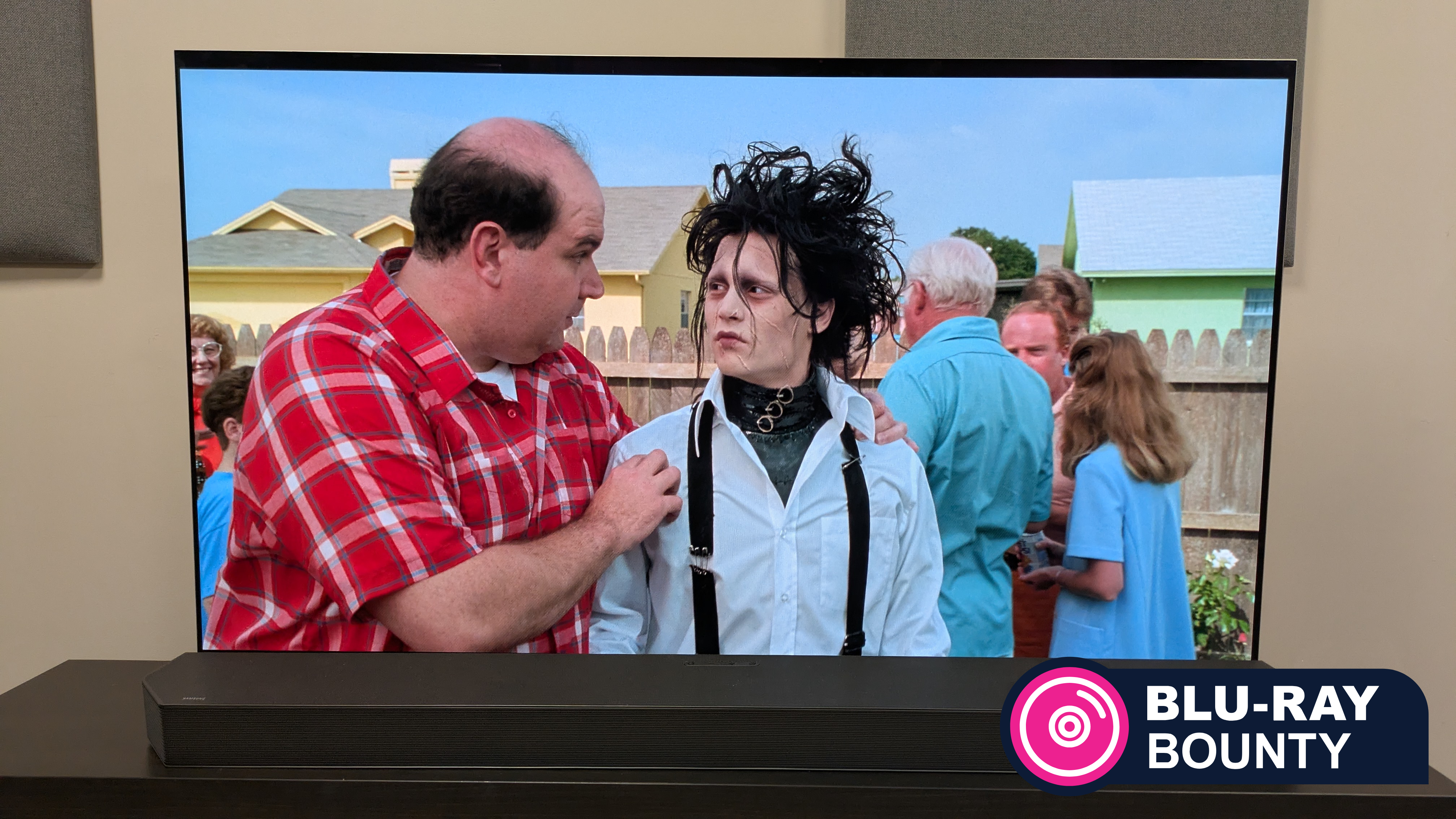Blu-ray Bounty November 2025 hero image showing Edward Scissorhands 4K Blu-ray on LG G5 