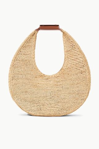 Large Raffia Moon Bag | Natural Raffia