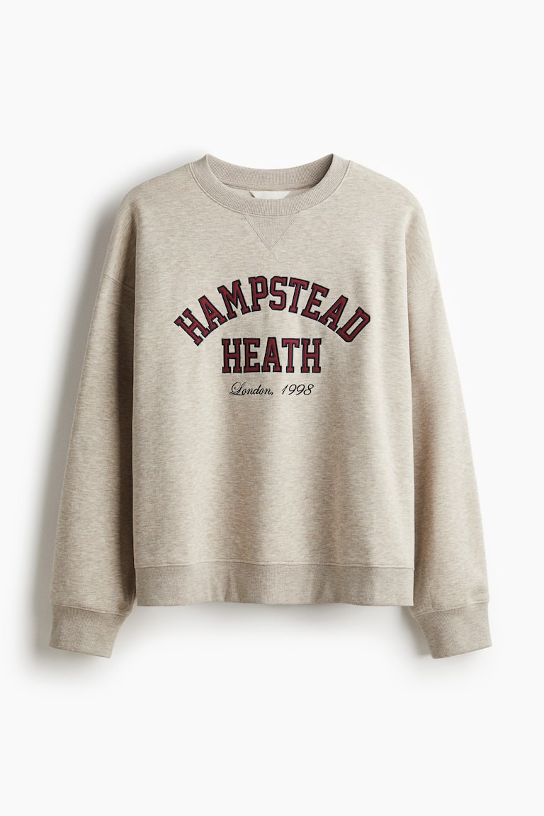 Sweatshirt With Text Motif