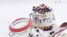 overnight oats served in a jar