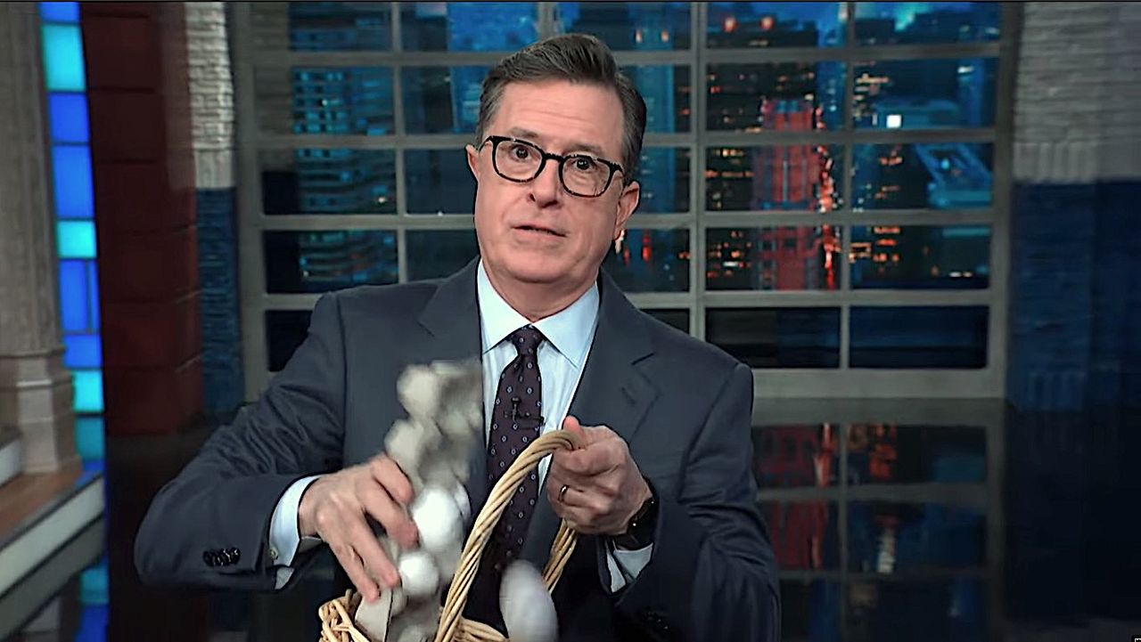 Stephen Colbert counts his chickens