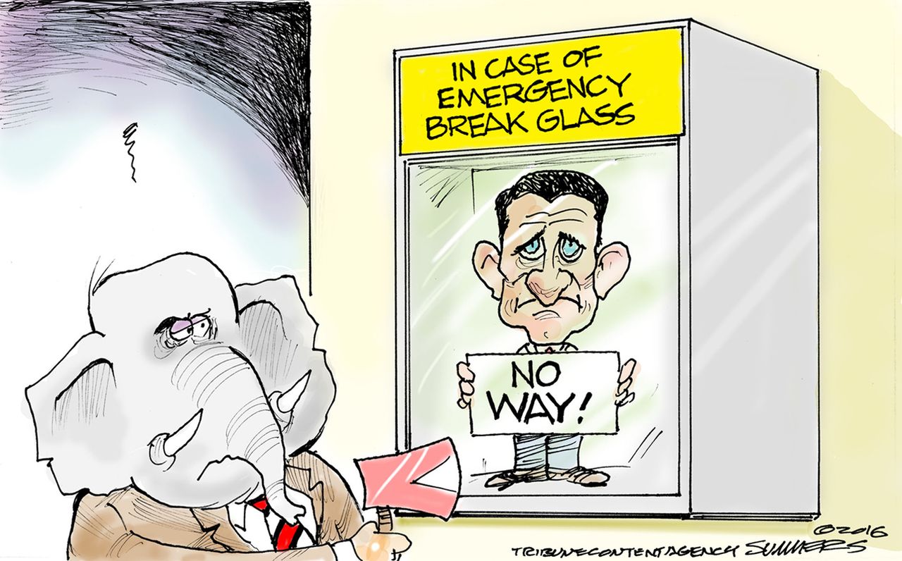 Political Cartoon U.S. Paul Ryan GOP