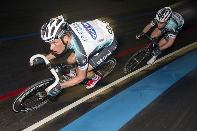 Iljo Keisse is intimately acquainted with the Eddy Merckx velodrome in Gent, utilised as part of the Omega Pharma-Quick Step team launch.