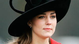Kate Middleton, Prince William's girlfriend, at the Sovereign's Parade at Sandhurst Military Academy to watch the passing-out parade on December 15, 2006 in Surrey, England