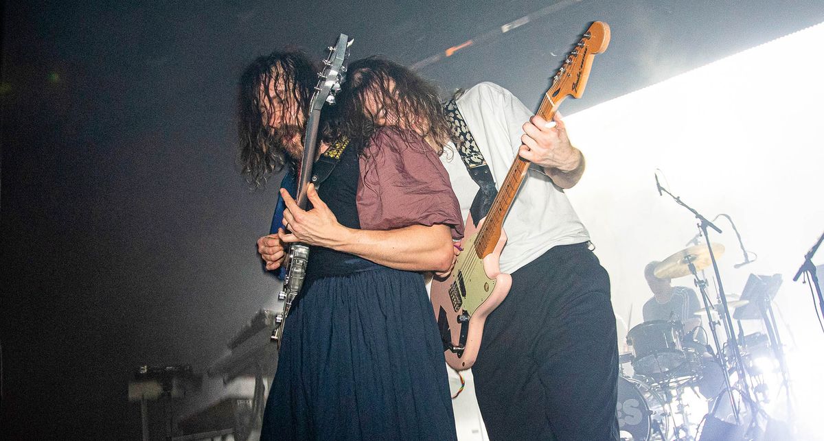 IDLES Mark Bowen and Lee Kiernan onstage