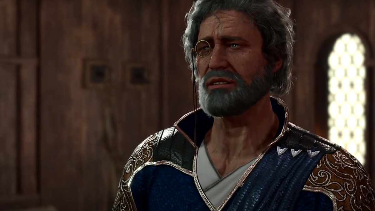 An image of Golbraith, a character added to Baldur&#039;s Gate 3 by Larian Studios to pay tribute to a son&#039;s father with Alzheimer&#039;s.