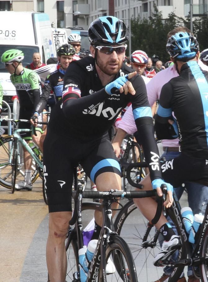 Bradley Wiggins (Team Sky) at the startline in London