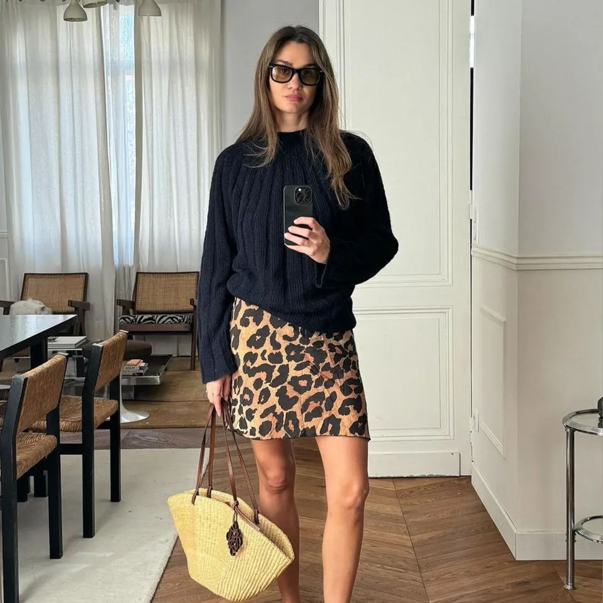 Leopard print mini skirt style hotsell