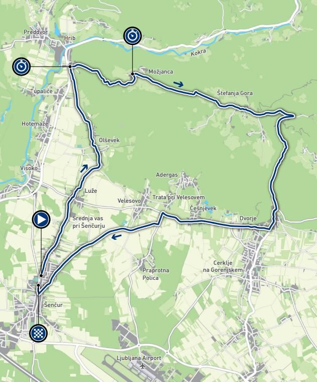 UEC Road European Championships 2026 time trial route