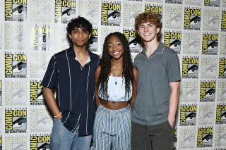 Aryan Simhadri, Leah Jeffries and Walker Scobell at SDCC 2024