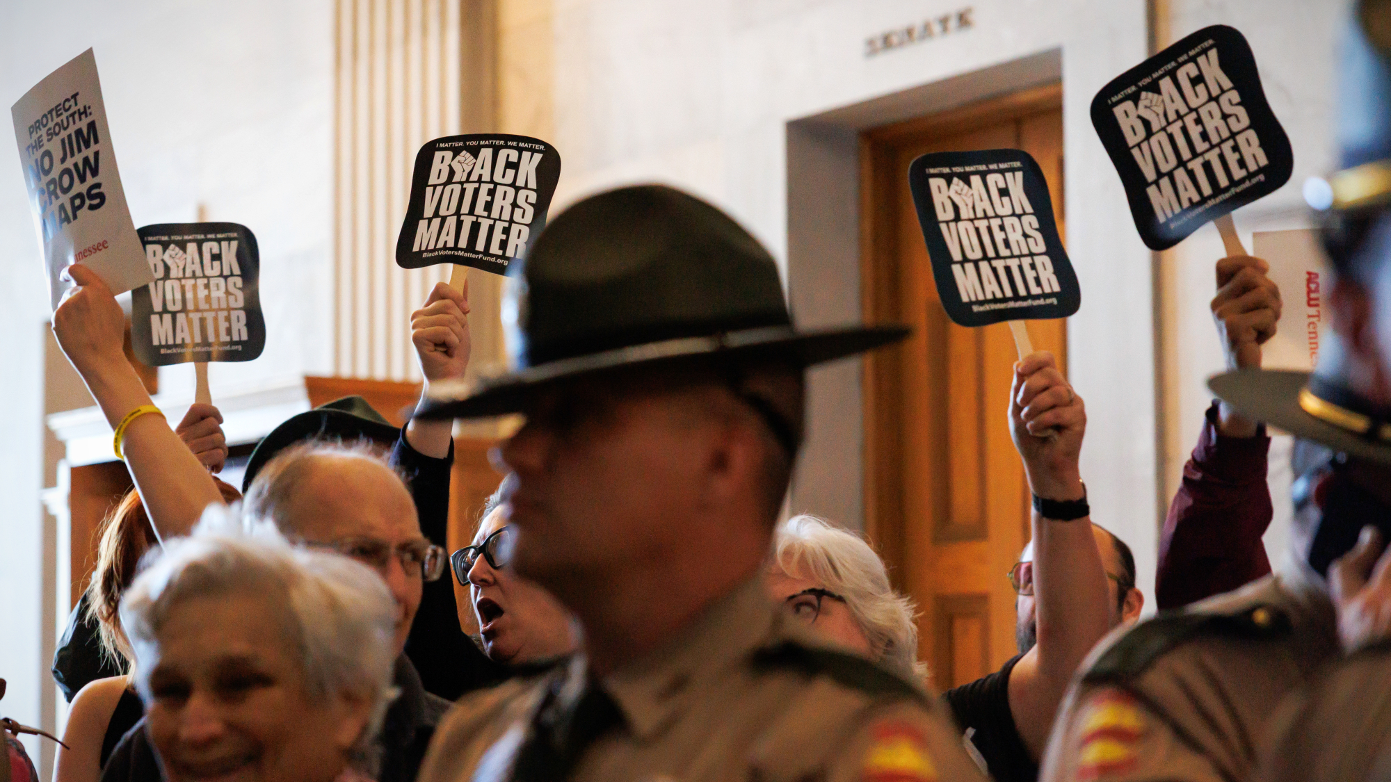 Protesters at Tennessee statehouse against gerrymander