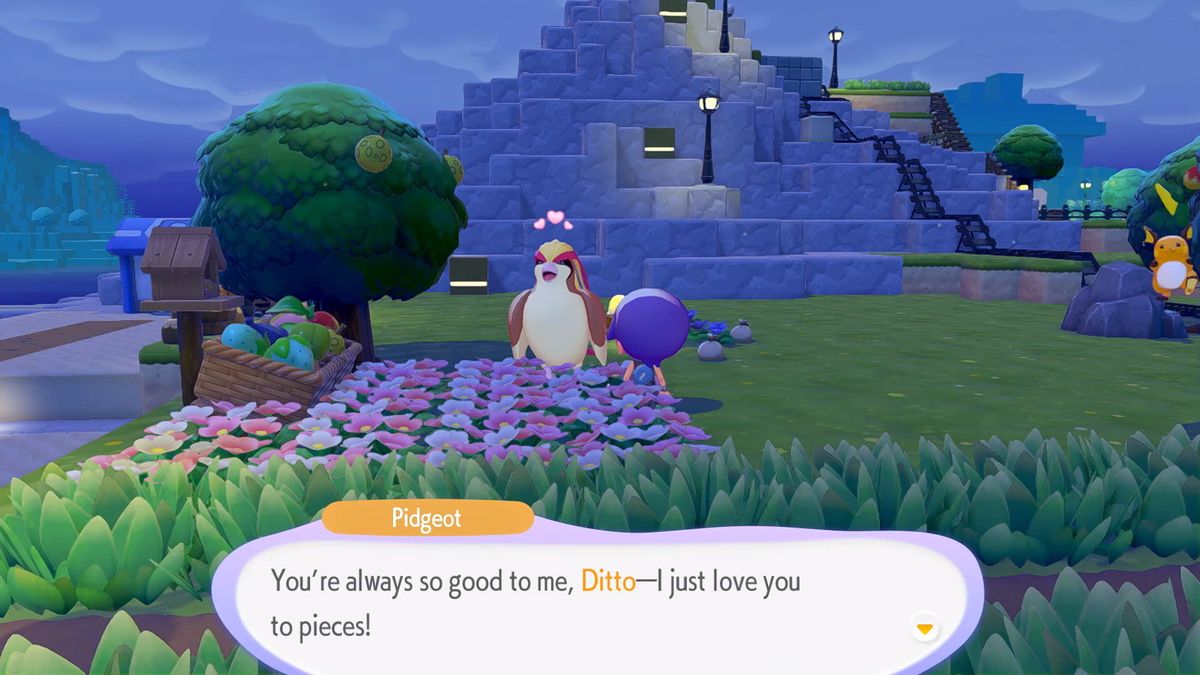 A screenshot from Pok&eacute;mon Pokopia on the Nintendo Switch 2