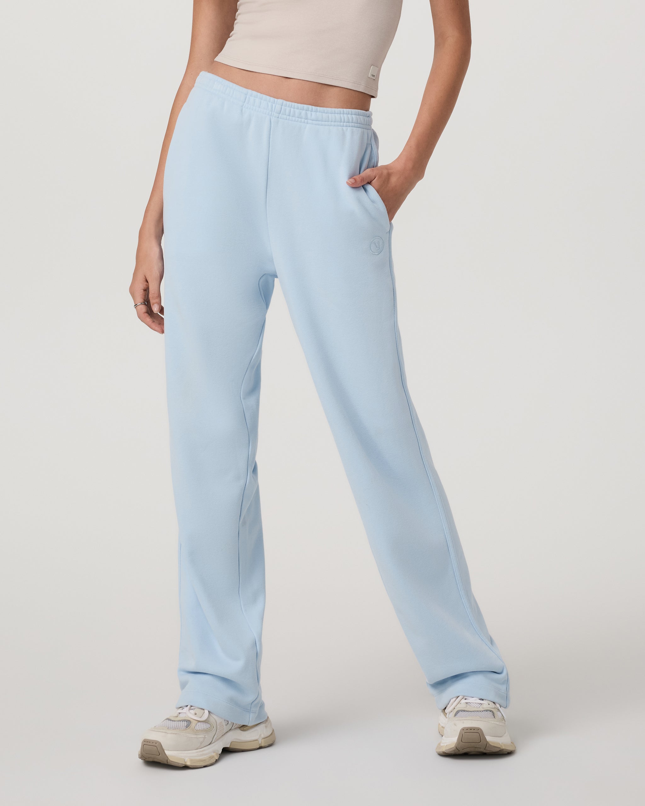 Sedona Straight Leg Sweatpant - Crystal Blue - Xxs
